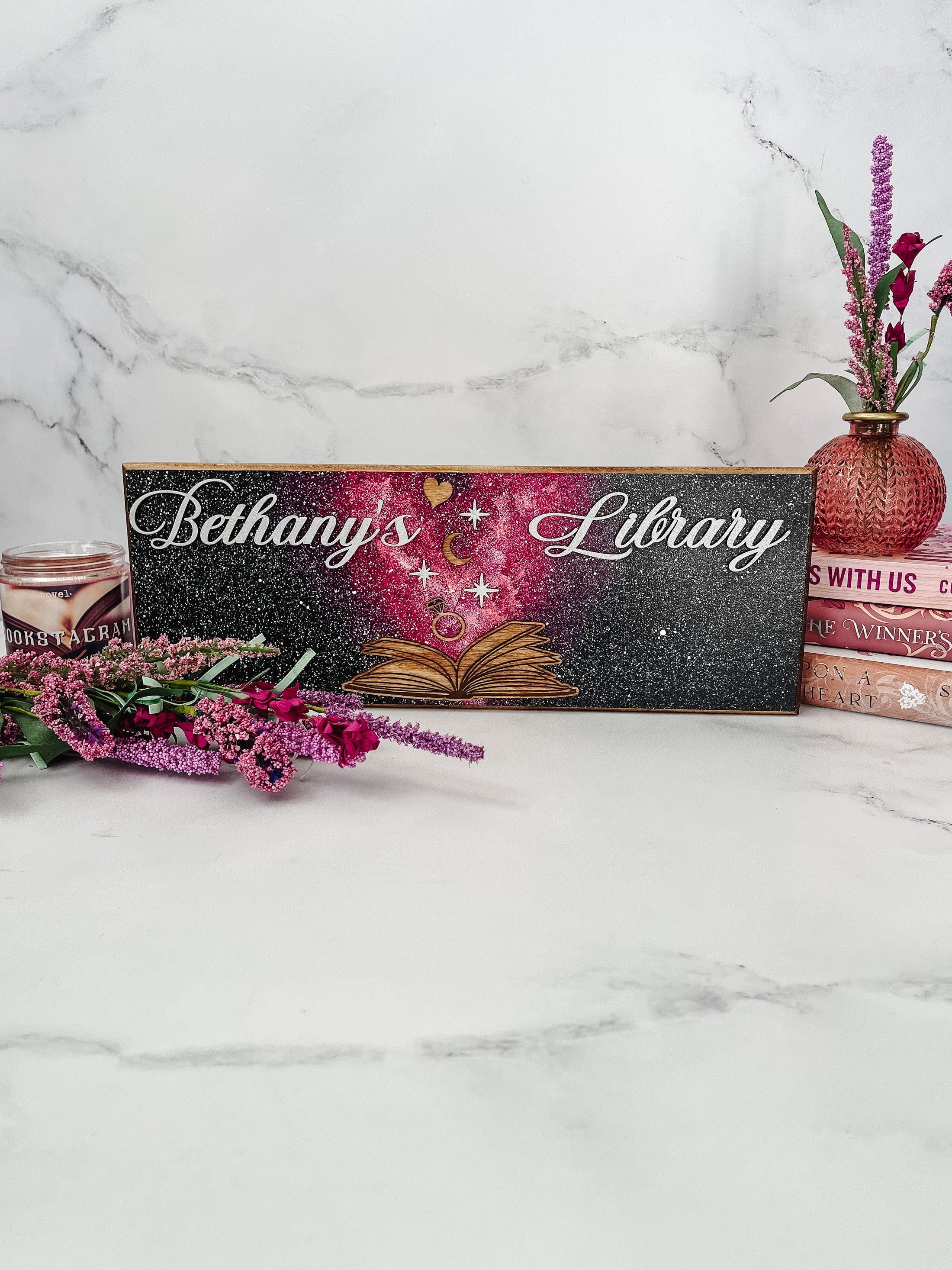 Romance Inspired Library Sign *Personalized* - firedrakeartistry