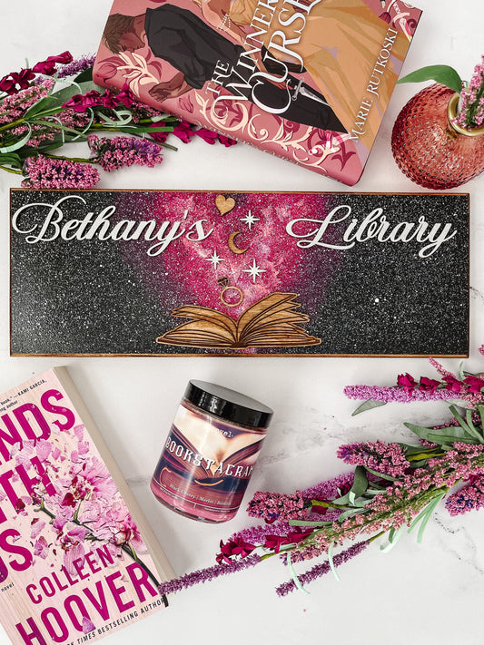 Romance Inspired Library Sign *Personalized*  by Fire Drake Artistry® 