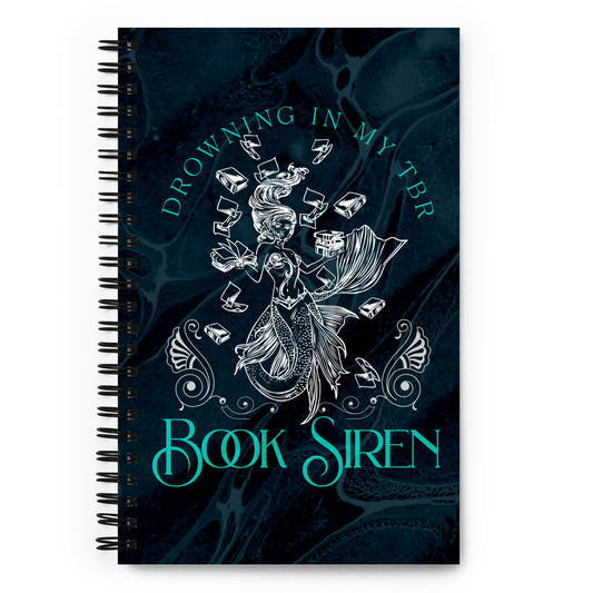 Book Siren Spiral Notebook (Blue)™ for FireDrake Artistry 
