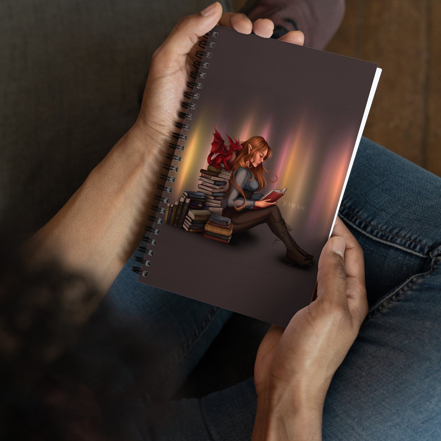 FireDrake Artistry™ Book Dragon Logo Spiral notebook for FireDrake Artistry