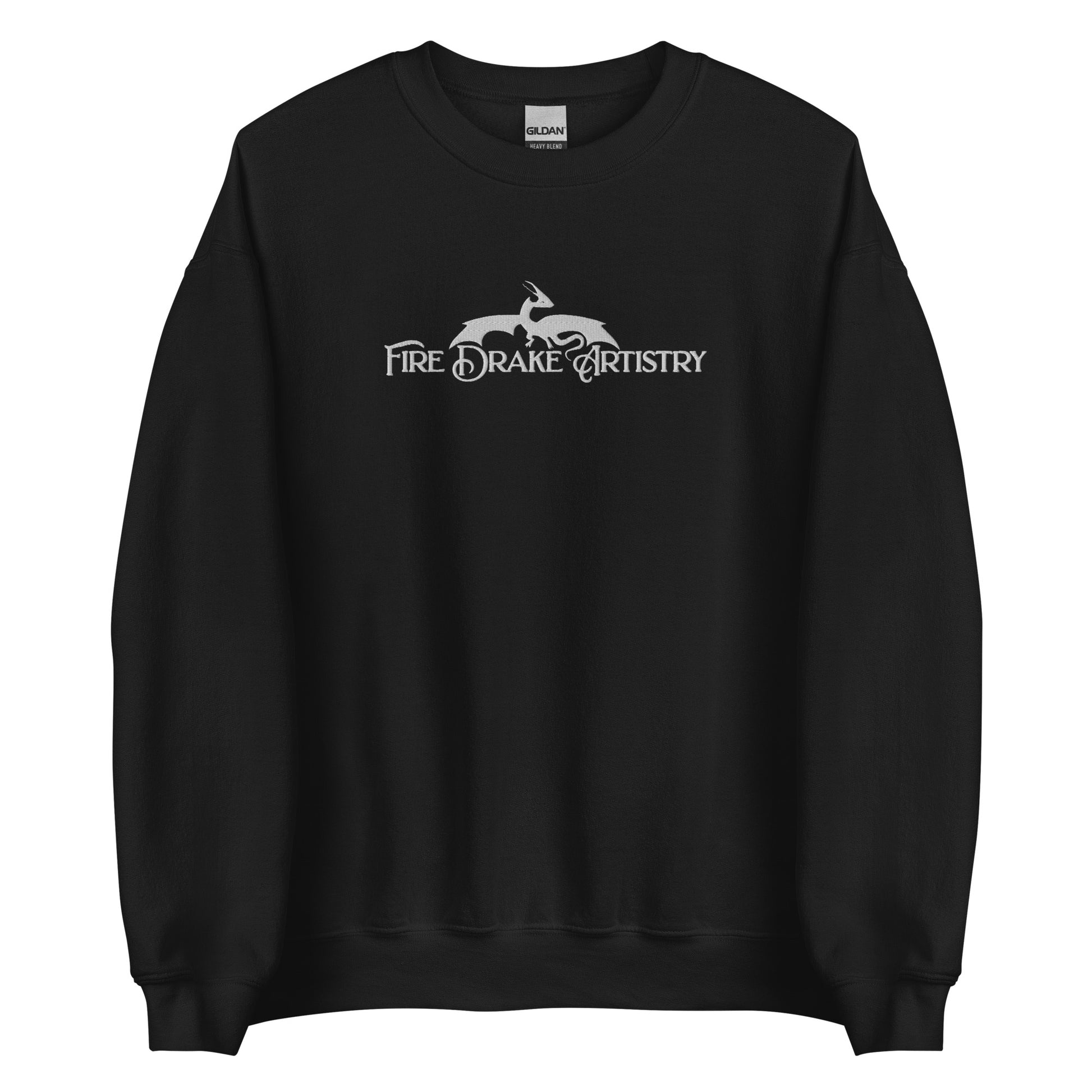 Large Embroidery- Fire Drake Artistry Unisex Sweatshirt Merch™ for FireDrake Artistry